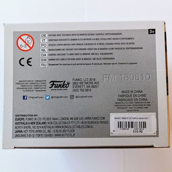 NIB Funko Pop! Rocks Prince Misprint Purple Rain #79 With Protective Case - Picture 8 of 9